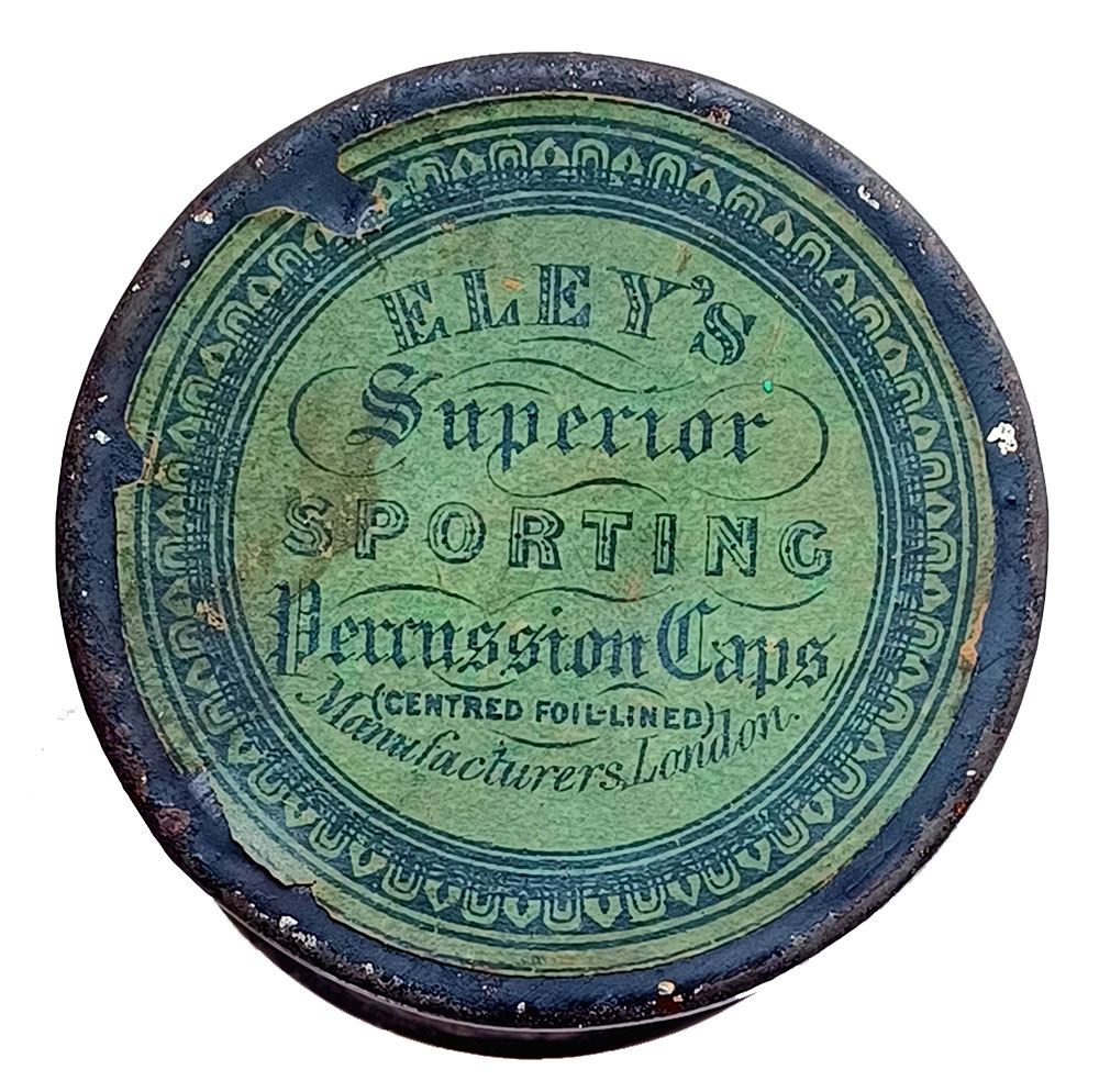 RARE 500-COUNT CIVIL WAR ERA ELEY PERCUSSION CAP TIN