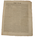 FRIGATE USS CONSTITUTION V. HMS GUERRIERE!!  WAR OF 1812 NEWSPAPER — “WAR”: NEW YORK,  SEPTEMBER 19,  1812