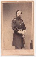 THREE-QUARTER STANDING VIEW OF HENRY T. SISSON SERVED IN THREE RHODE ISLAND REGIMENTS AND WAS LATER LIEUTENANT GOVERNOR OF THE STATE