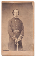INK SIGNED THREE-QUARTER STANDING VIEW OF US NAVY PAYMASTER JOSEPH FOSTER