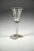 C1750-1770 OPAQUE TWIST STEM WINE GLASS – BROKEN FOOT