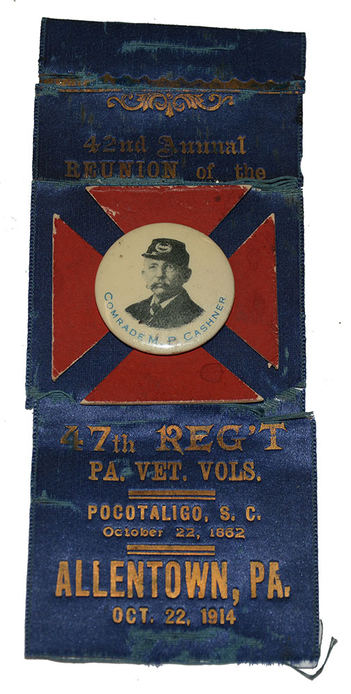G.A.R. REUNION RIBBON OF 47TH PENNSYLVANIA INFANTRY