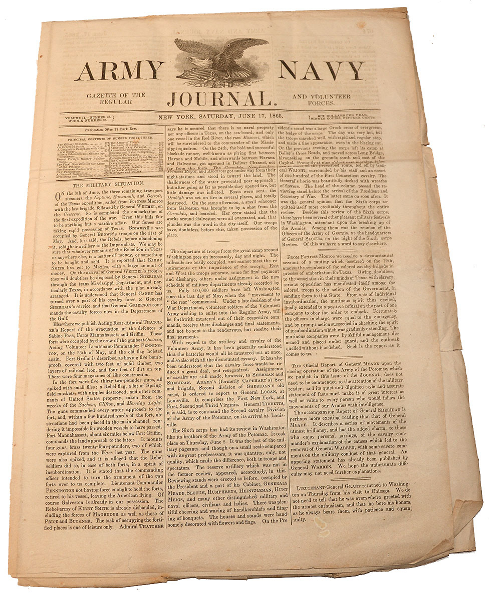 ARMY / NAVY JOURNAL—NEW YORK, JUNE 17, 1865