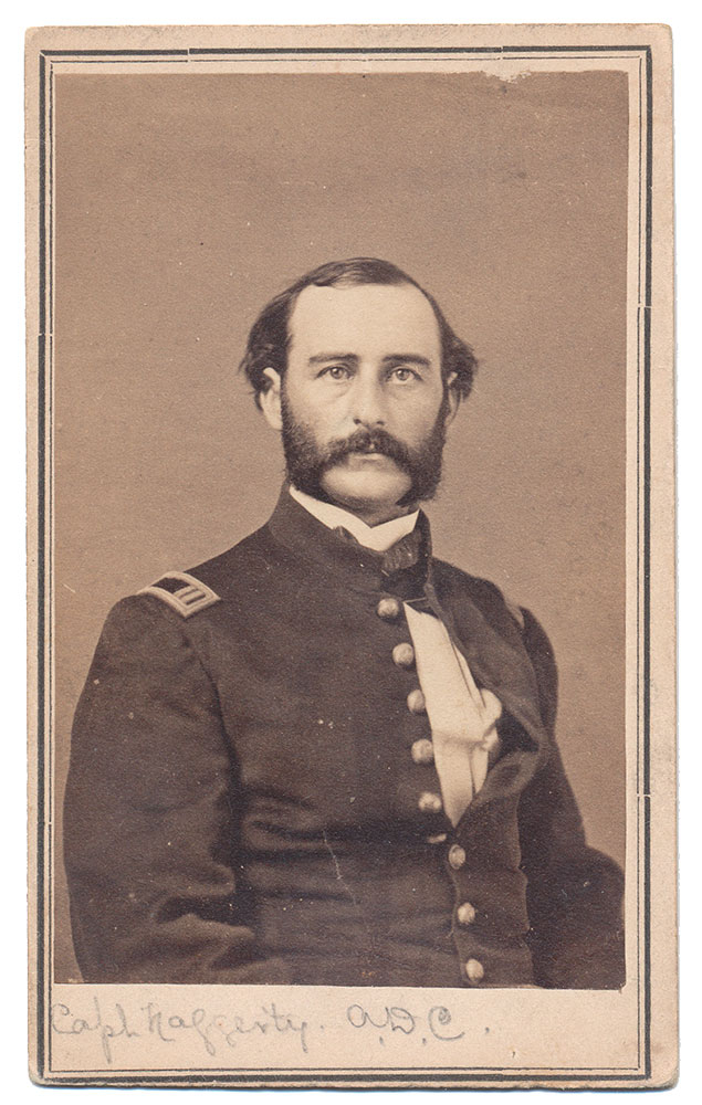 CDV OF CAPTAIN PETER HAGGERTY OF GENERAL BUTLER’S STAFF – NEW ORLEANS PHOTOGRAPHER