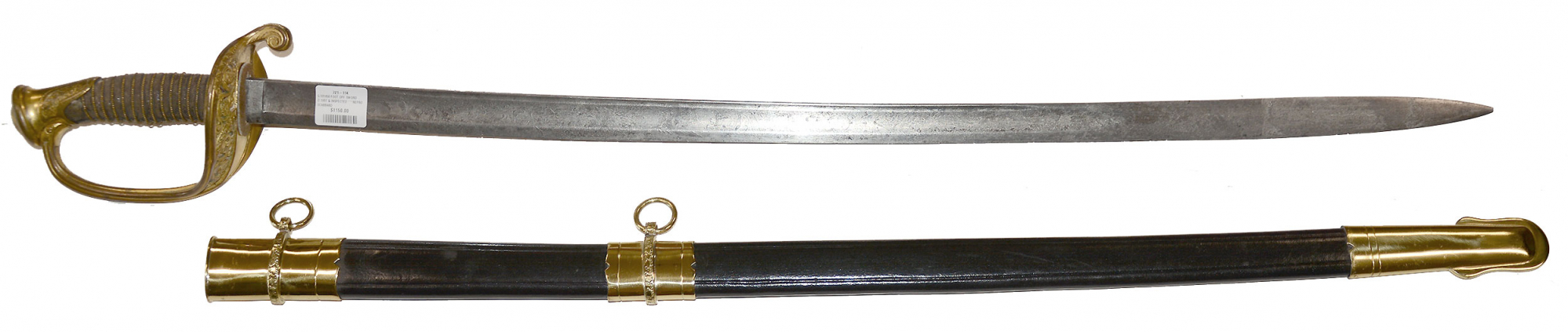 VERY SCARCE US INSPECTED AMES M1850 FOOT OFFICER’S SWORD DATED 1851
