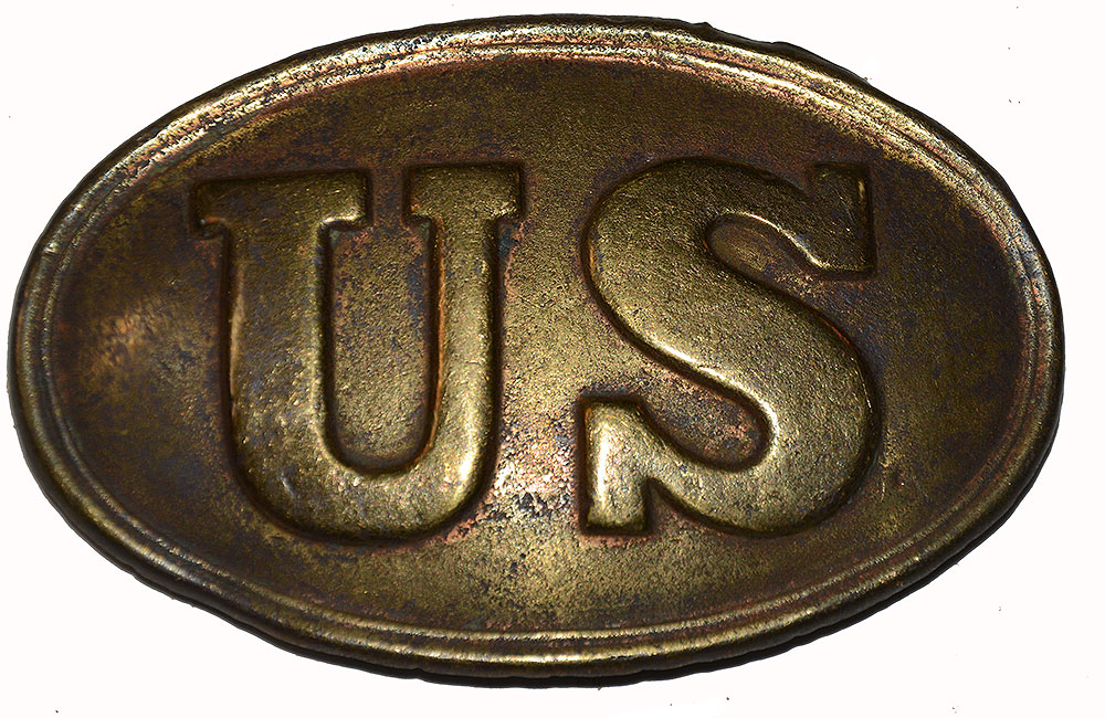 RELIC PATTERN 1839 US BELT PLATE, RECOVERED COLD HARBOR, VA