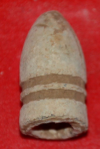 CS .58 CAL. GARDNER PATENT MINIE BALL RECOVERED NEAR CULP’S HILL