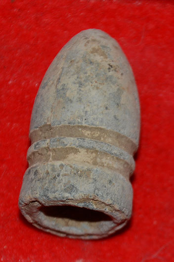 CS .58 CAL. GARDNER PATENT MINIE BALL RECOVERED NEAR CULP’S HILL