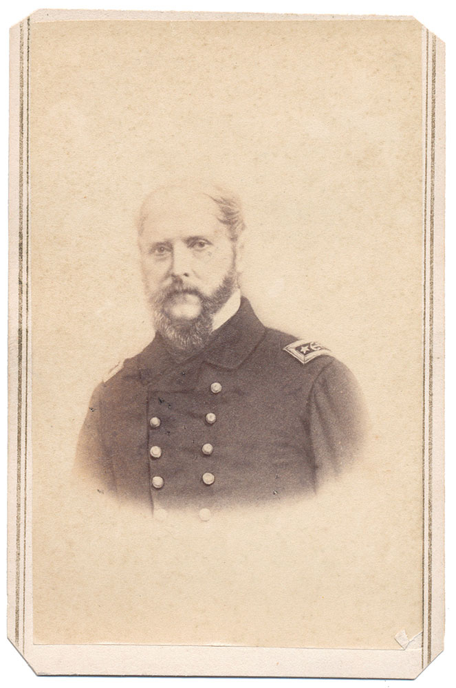 LITHOGRAPHED CDV OF USS KEARSARGE COMMANDER CAPTAIN JOHN WINSLOW AS REAR ADMIRAL