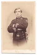 THREE-QUARTER STANDING VIEW OF A CIVIL WAR ERA MID-SHIPMAN
