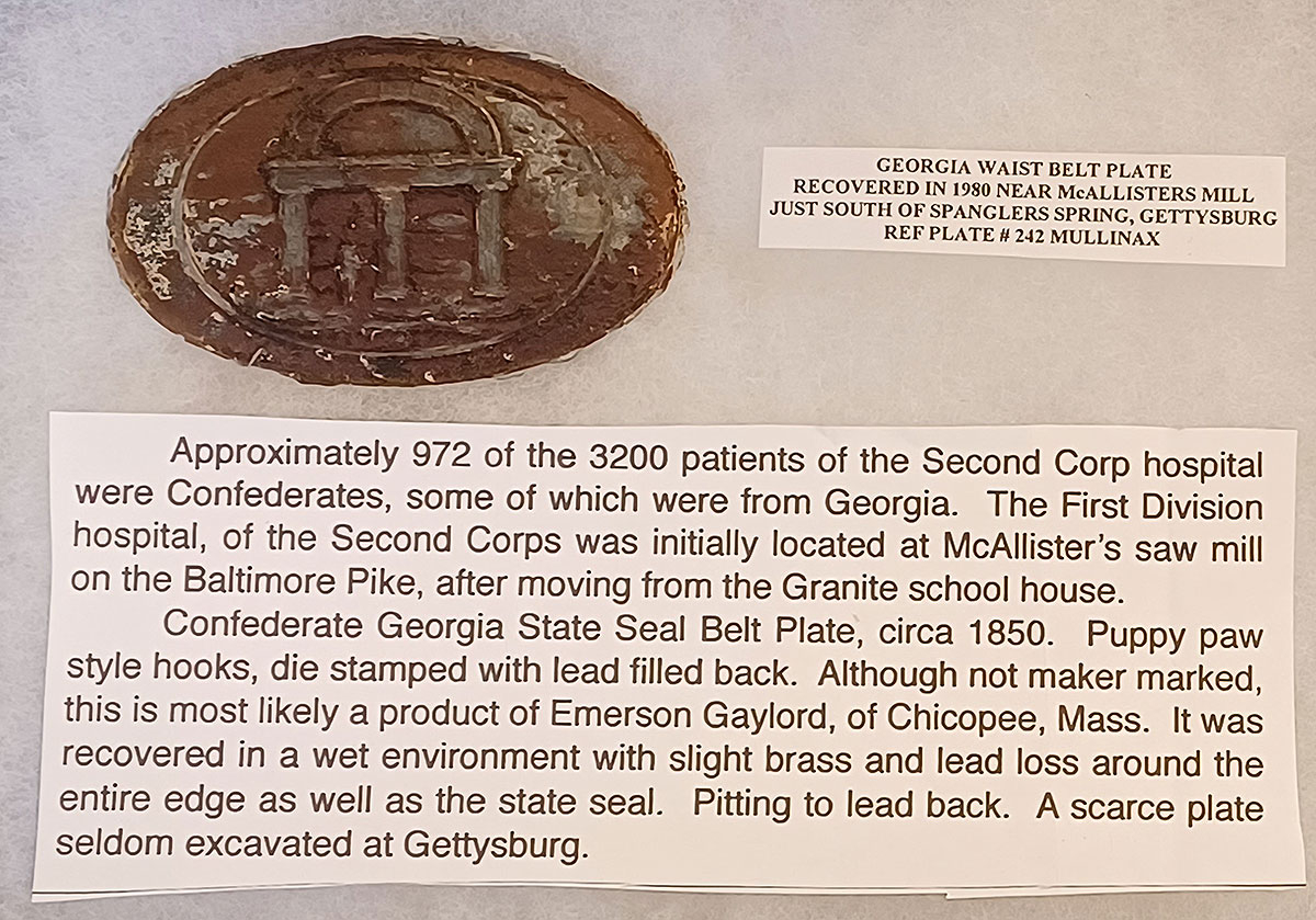GEORGIA WAIST BELT PLATE FROM GETTYSBURG