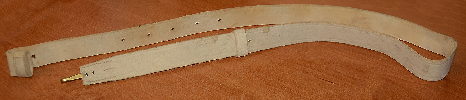 WHITE BUFF LEATHER MISSISSIPPI RIFLE SLING