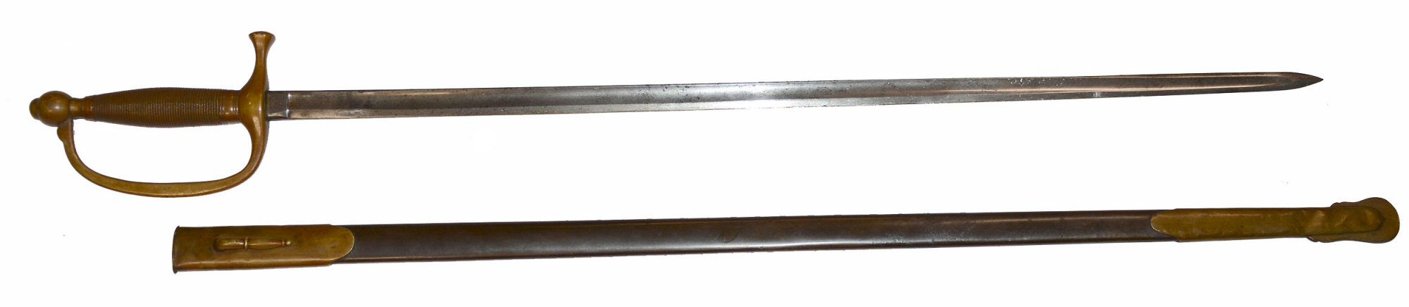 US MODEL 1840 AMES MUSICIAN'S SWORD IN STEEL EMERSON & SILVER SCABBARD