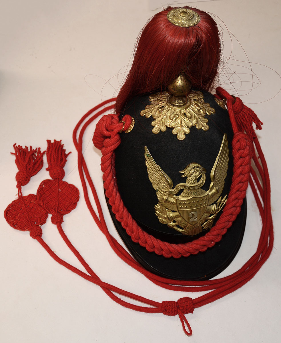 U.S. ARMY ARTILLERY MODEL 1881 PLUMED DRESS HELMET WITH CORDS