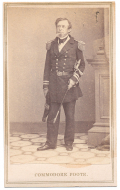 FULL STANDING VIEW OF UNION COMMODORE ANDREW HULL FOOTE OF CONNECTICUT