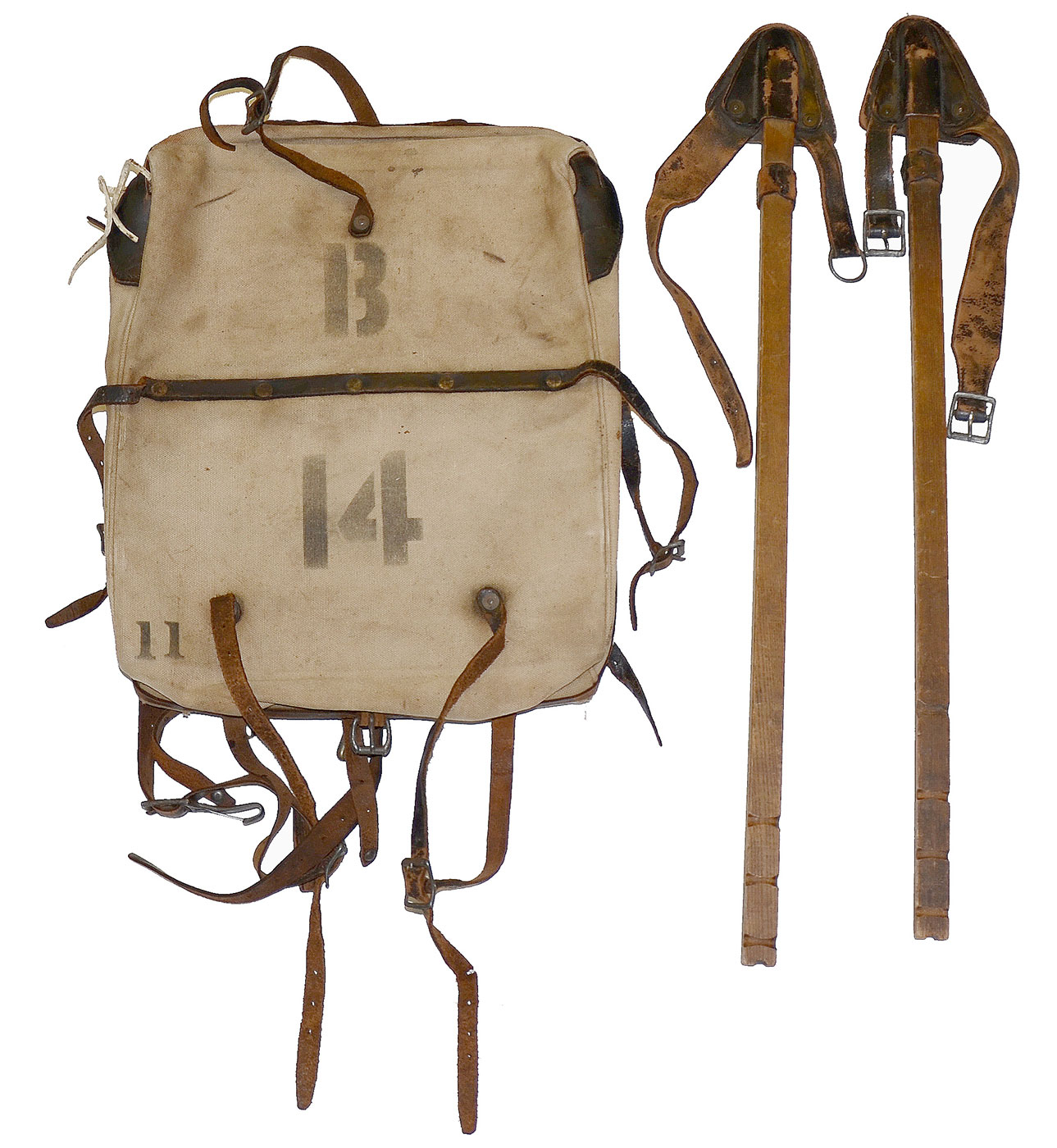 1890s U.S. ‘MERRIAM PATENTED’ CANVAS KNAPSACK