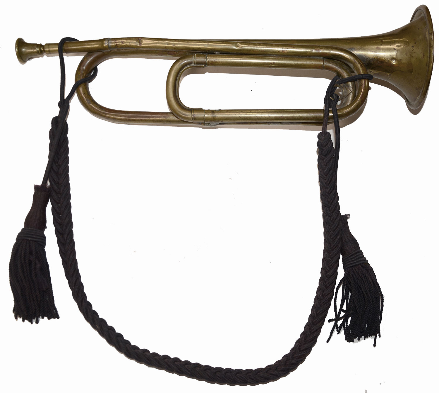 US M1892 UNION VETERAN FUNERAL BUGLE, W/BLACK CORD