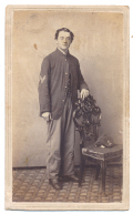 FULL STANDING VIEW OF 34TH & 24TH MASSACHUSETTS CORPORAL BY RICHMOND PHOTOGRAPHER