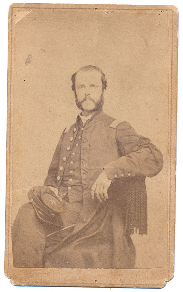 NICE PERIOD INK ID SEATED VIEW OF 143RD NEW YORK OFFICER WEARING MOURNING BADGE
