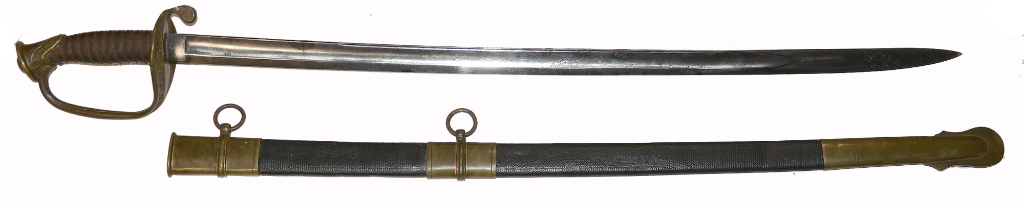 IMPORTED M1850 FOOT OFFICER’S SWORD WITH SCABBARD BY SCHULER, HARTLEY & GRAHAM
