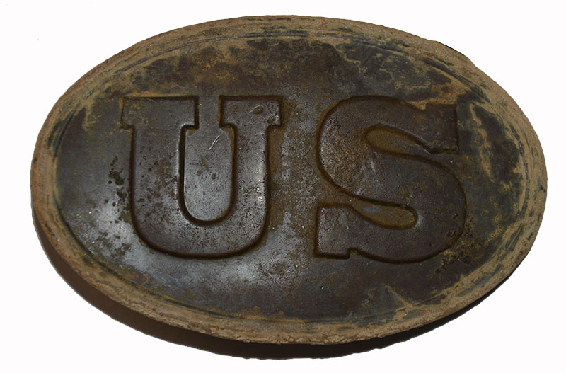 RELIC US PATTERN 1839 BELT PLATE FROM CAMP LETTERMAN GENERAL HOSPITAL, GETTYSBURG