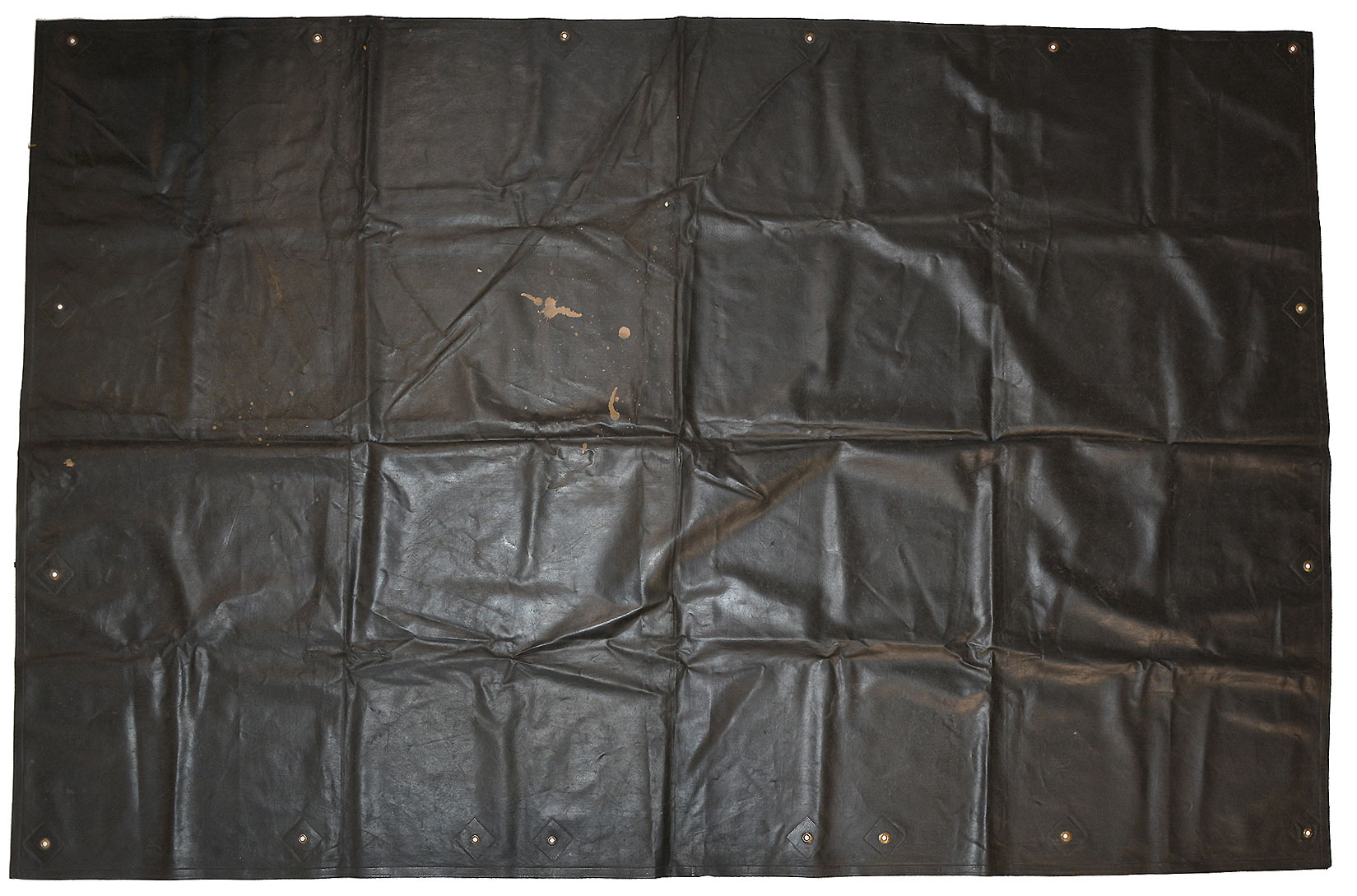 RARE CIVIL WAR US CONTRACTOR MARKED RUBBER BLANKET IN EXCELLENT CONDITION