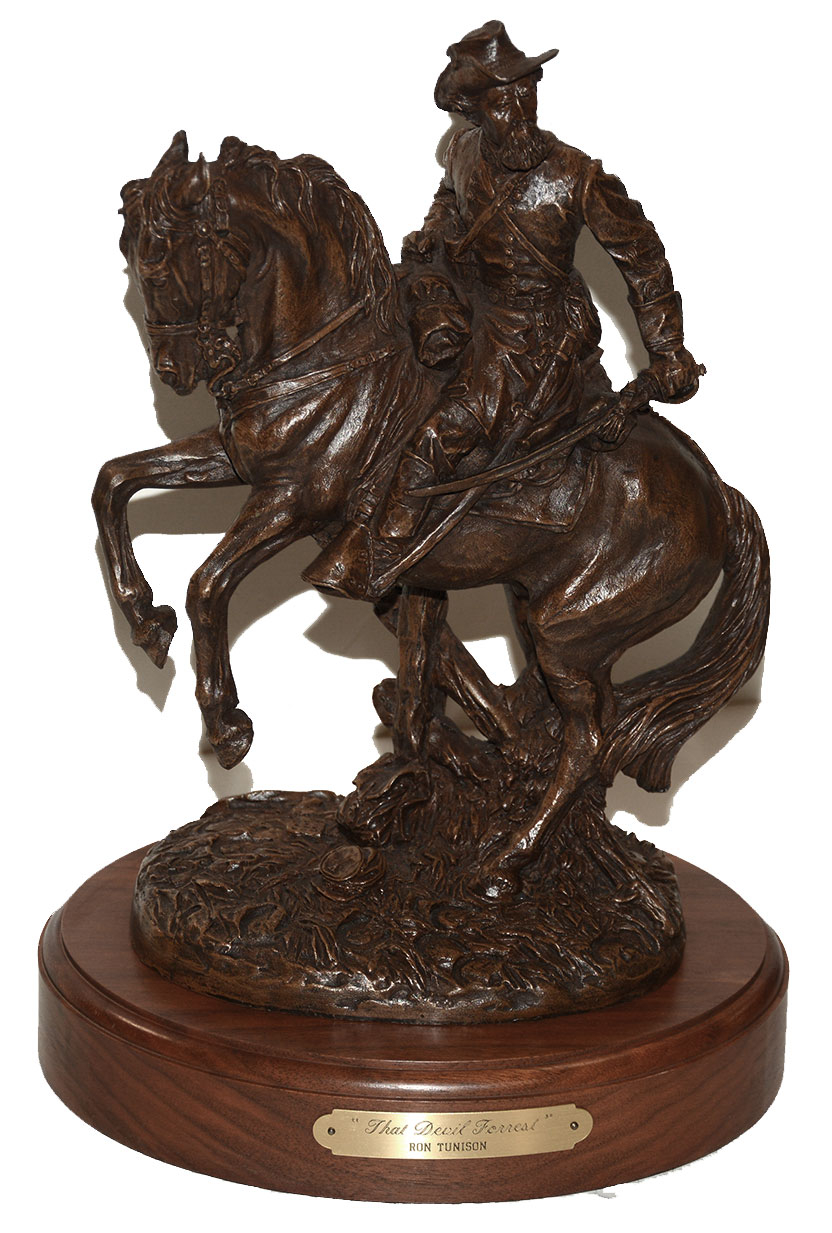 “THAT DEVIL FORREST” COLD CAST BRONZE SCULPTURE BY RON TUNISON