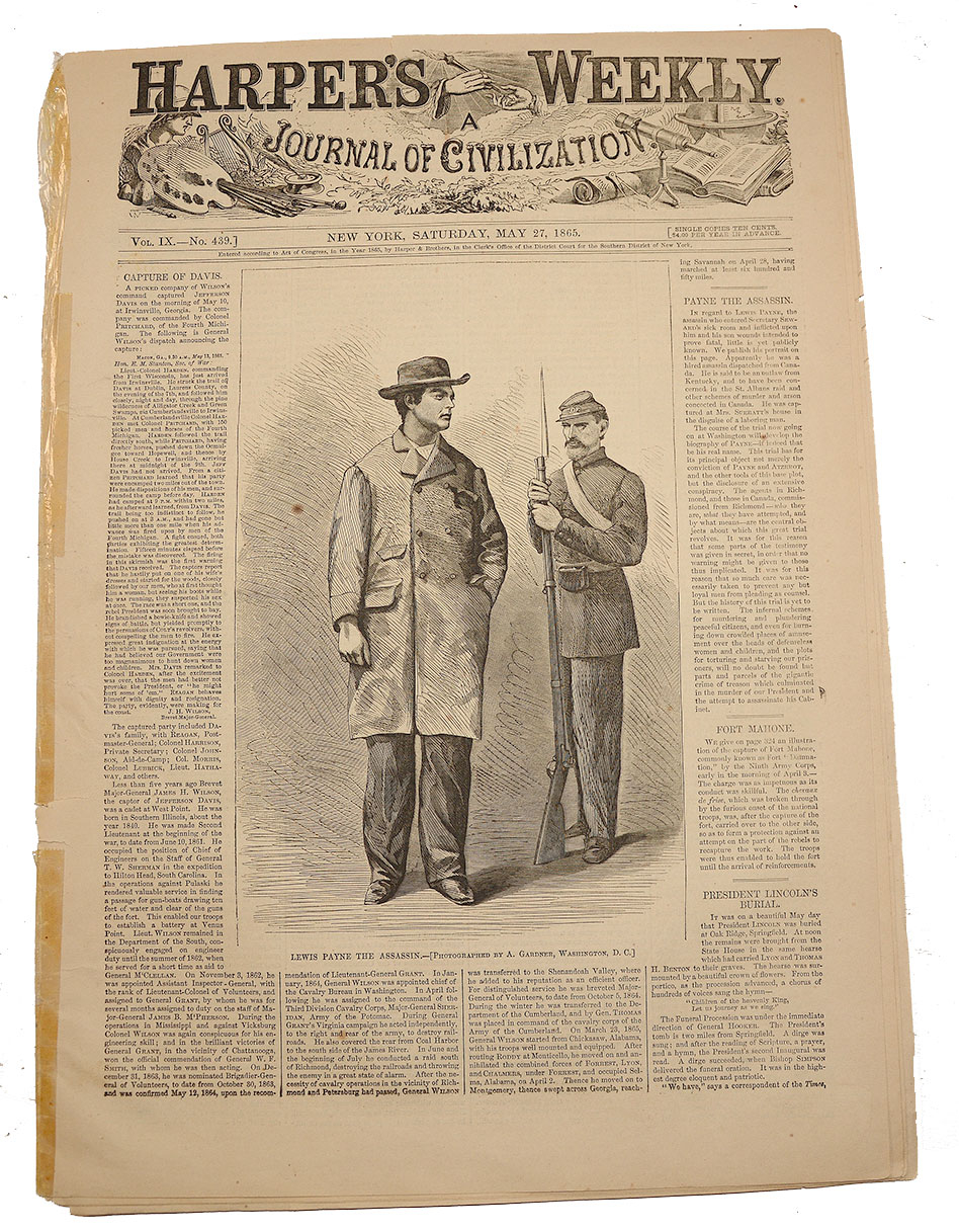 HARPER’S WEEKLY—CAPTURE OF JEFFERSON DAVIS—MAY 27, 1865