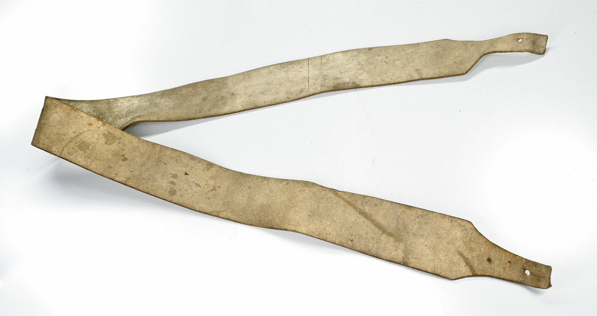 MEXICAN WAR ERA US FRANKFORD ARSENAL MARKED WHITE BUFF CARTRIDGE BOX SLING