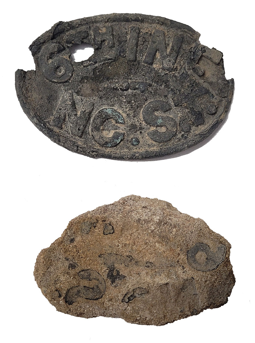 RELIC 6TH NORTH CAROLINA INFANTRY BELT PLATE 