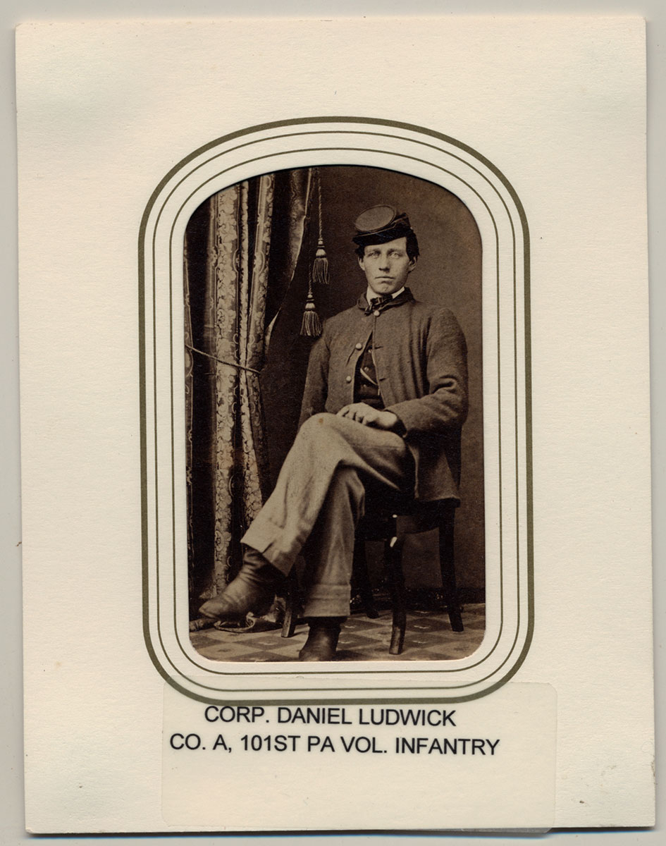 DANIEL LUDWICK, CO. A, 101st PA, RESCUED A COMRADE UNDER FIRE