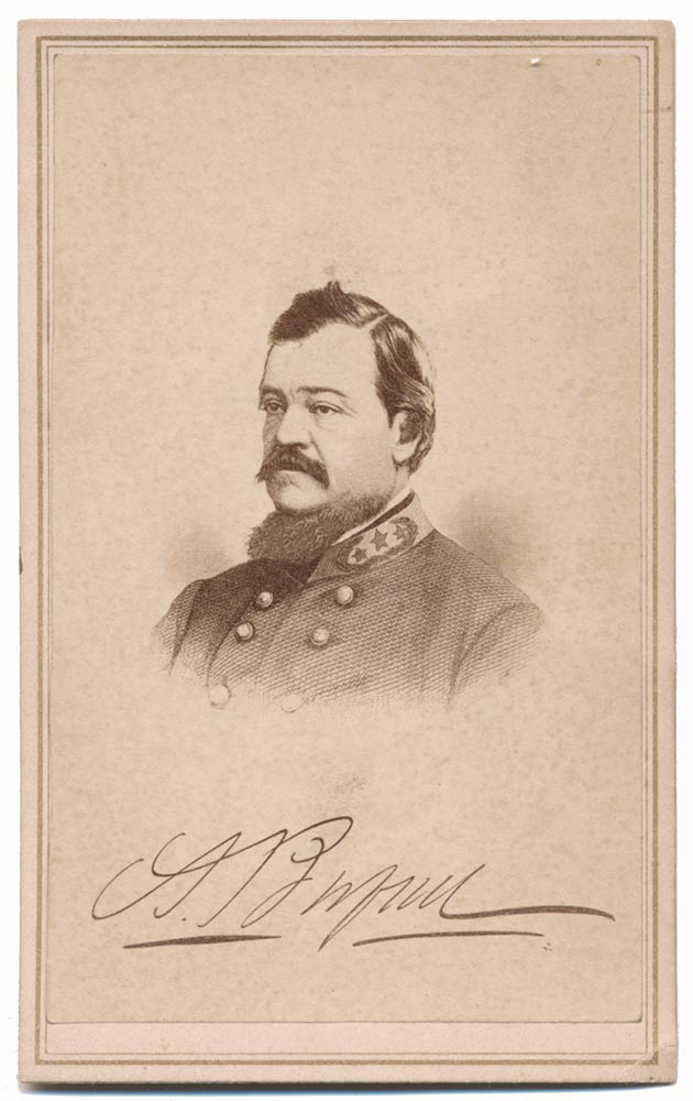 LITHOGRAPHED CDV OF CONFEDERATE GENERAL ABRAHAM BUFORD