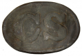 VERY RARE CONFEDERATE “ROPE BORDER” BELT PLATE