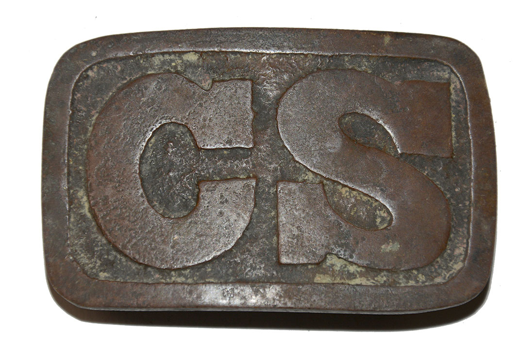EXCEPTIONALLY RARE WESTERN CS BELT PLATE