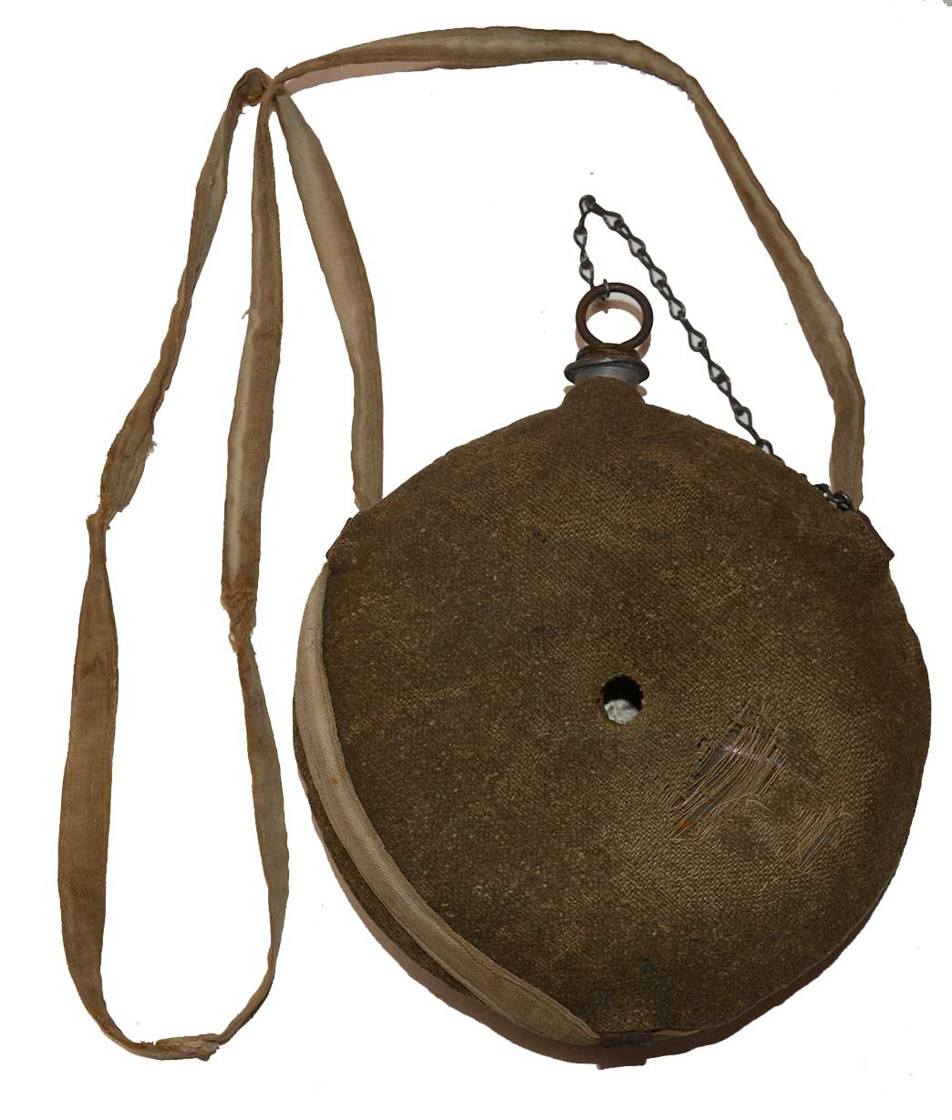 MUSEUM QUALITY BULLET STRUCK CANTEEN 