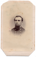 PERIOD INK ID BUST VIEW OF 143RD NEW YORK MAJOR WOUNDED IN ACTION