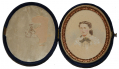 VERY NICELY TINTED ALBUMEN IMAGE OF GIRL IN VELVET CASE