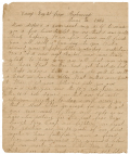 CONFEDERATE SOLDIER LETTER—SERGEANT JERE M. CLAPP, “L” CO, 21ST NORTH CAROLINA INFANTRY