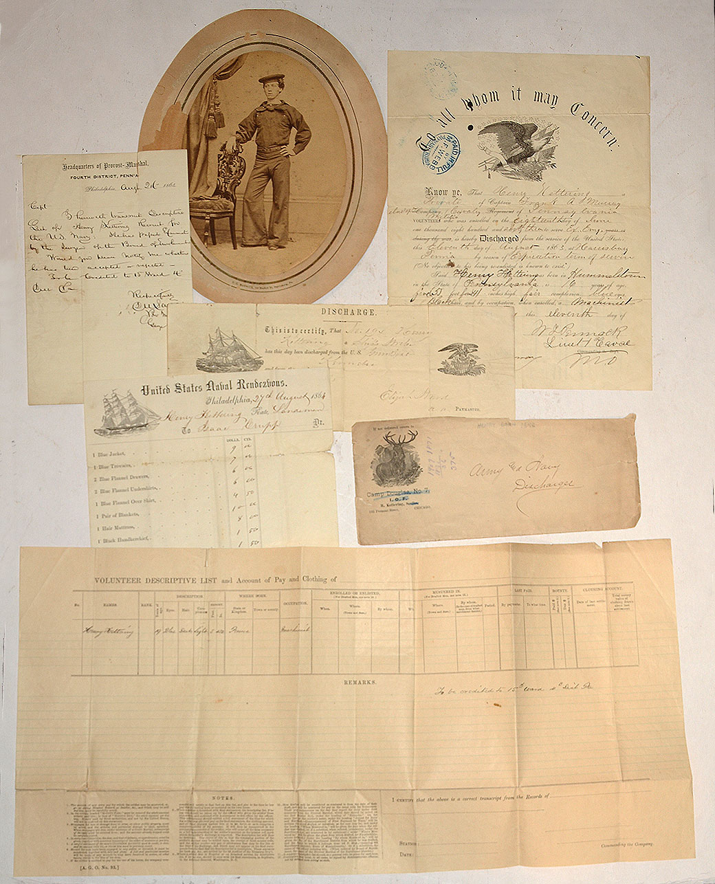 HENRY W. KETTERING GROUP: PENNSYLVANIA CAVALRY AND U.S. NAVY