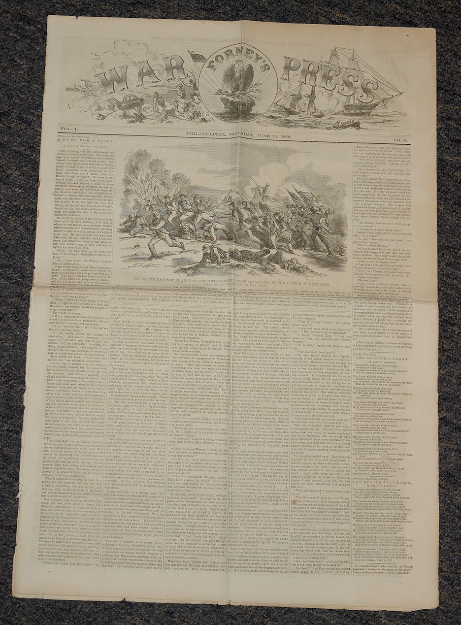 WAR PRESS - FORNEY'S, JUNE 14, 1862