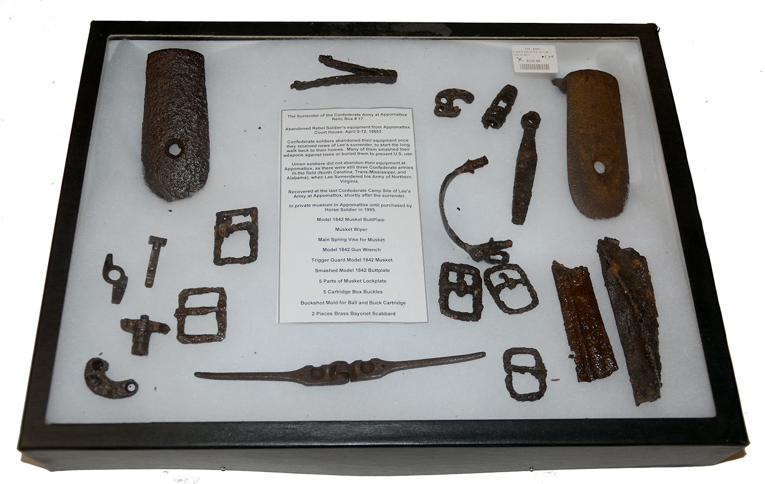 RELIC GROUPING – CONFEDERATE SURRENDER AT APPOMATTOX