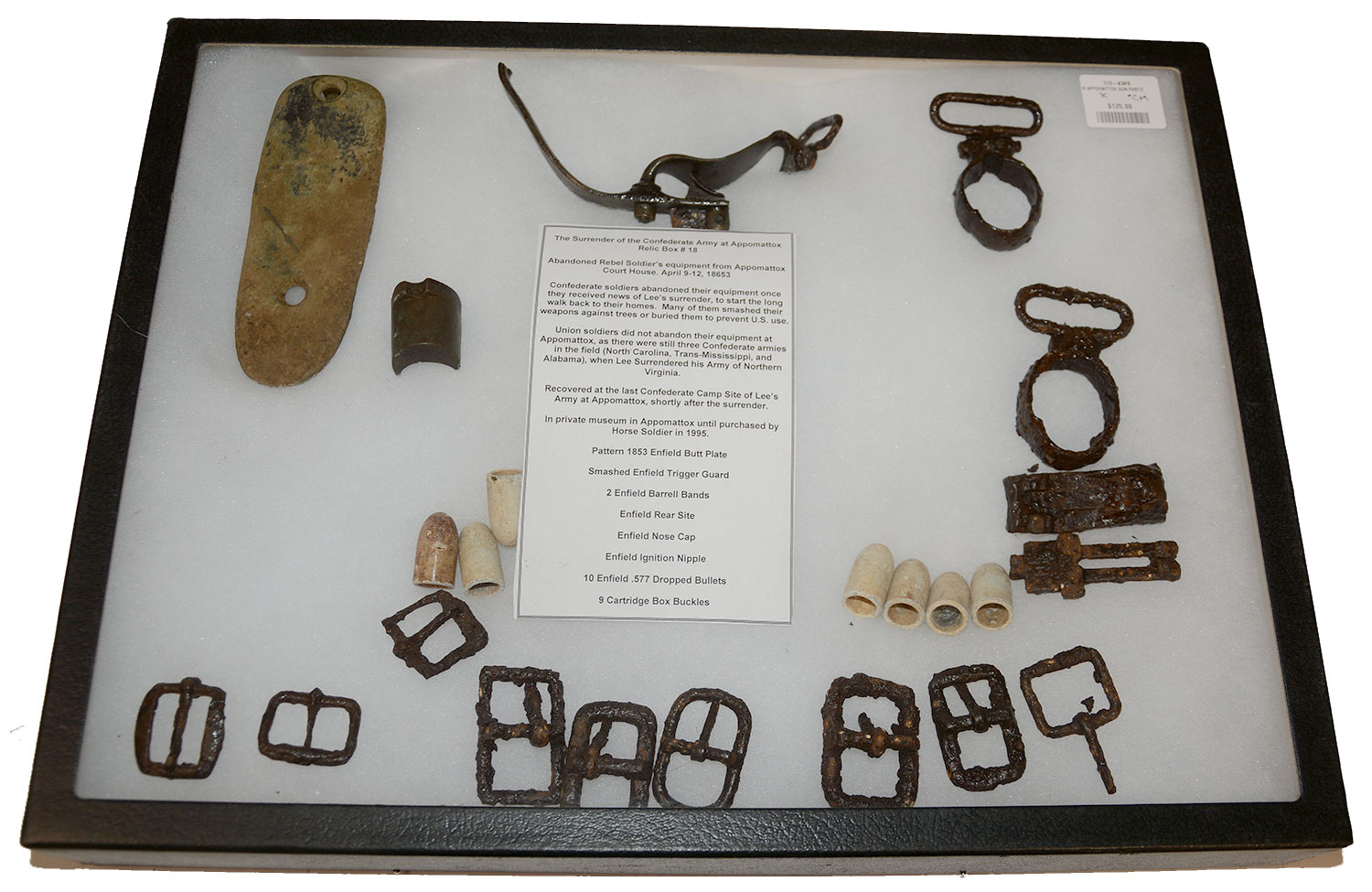RELIC GROUPING – CONFEDERATE SURRENDER AT APPOMATTOX