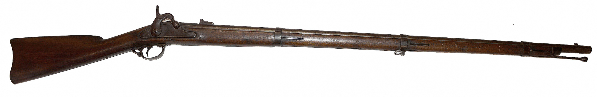 WELL USED UNTOUCHED 1862 DATED M1861 SPRINGFIELD WITH CONFEDERATE C&R INITIALS AND SOLDIER’S NAME ON STOCK