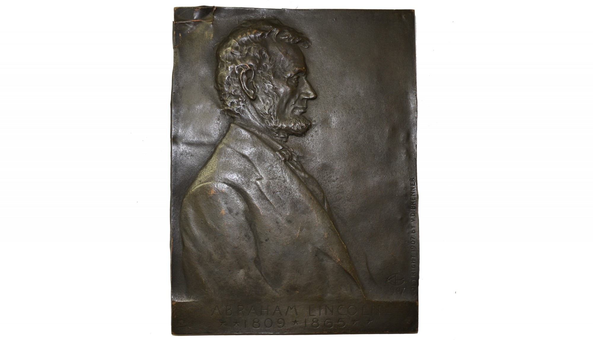LINCOLN PLAQUE BY VICTOR DAVID BRENNER