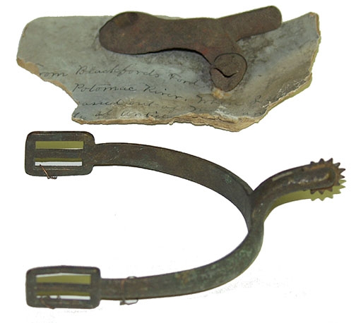 M1842 MUSKET HAMMER & US CAVALRY SPUR - BLACKFORD'S FORD, ANTIETAM