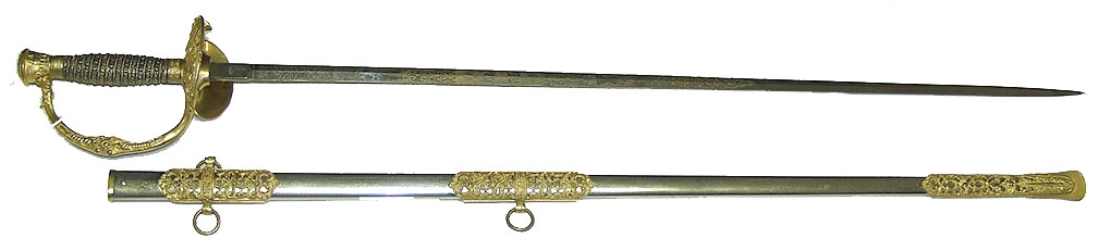 US MODEL 1860 STAFF AND FIELD PRESENTATION SWORD - CAPT. J. H. YUCKLEY, 2ND ARKANSAS INFANTRY