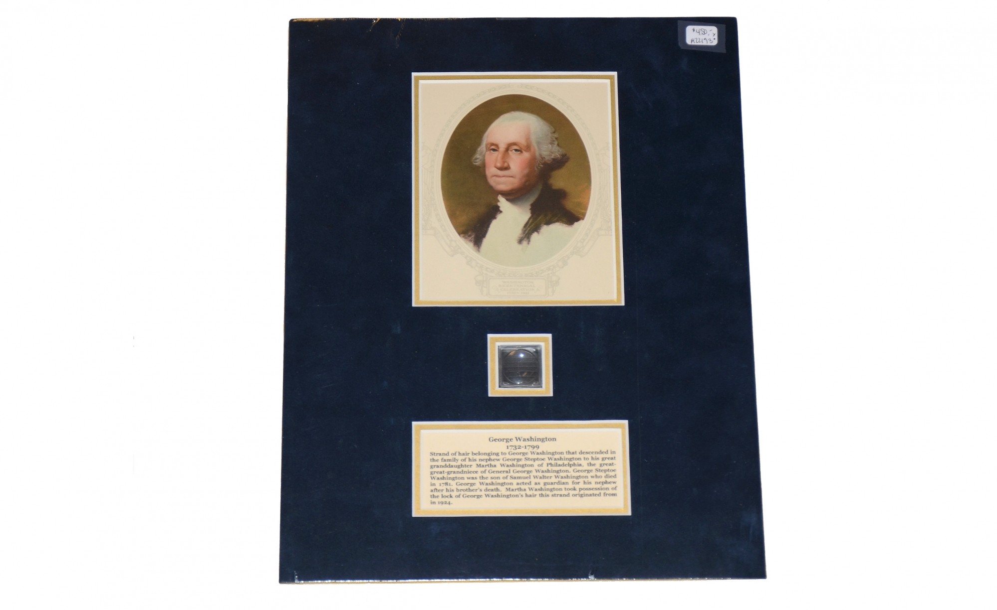 STRAND OF GEORGE WASHINGTON'S HAIR
