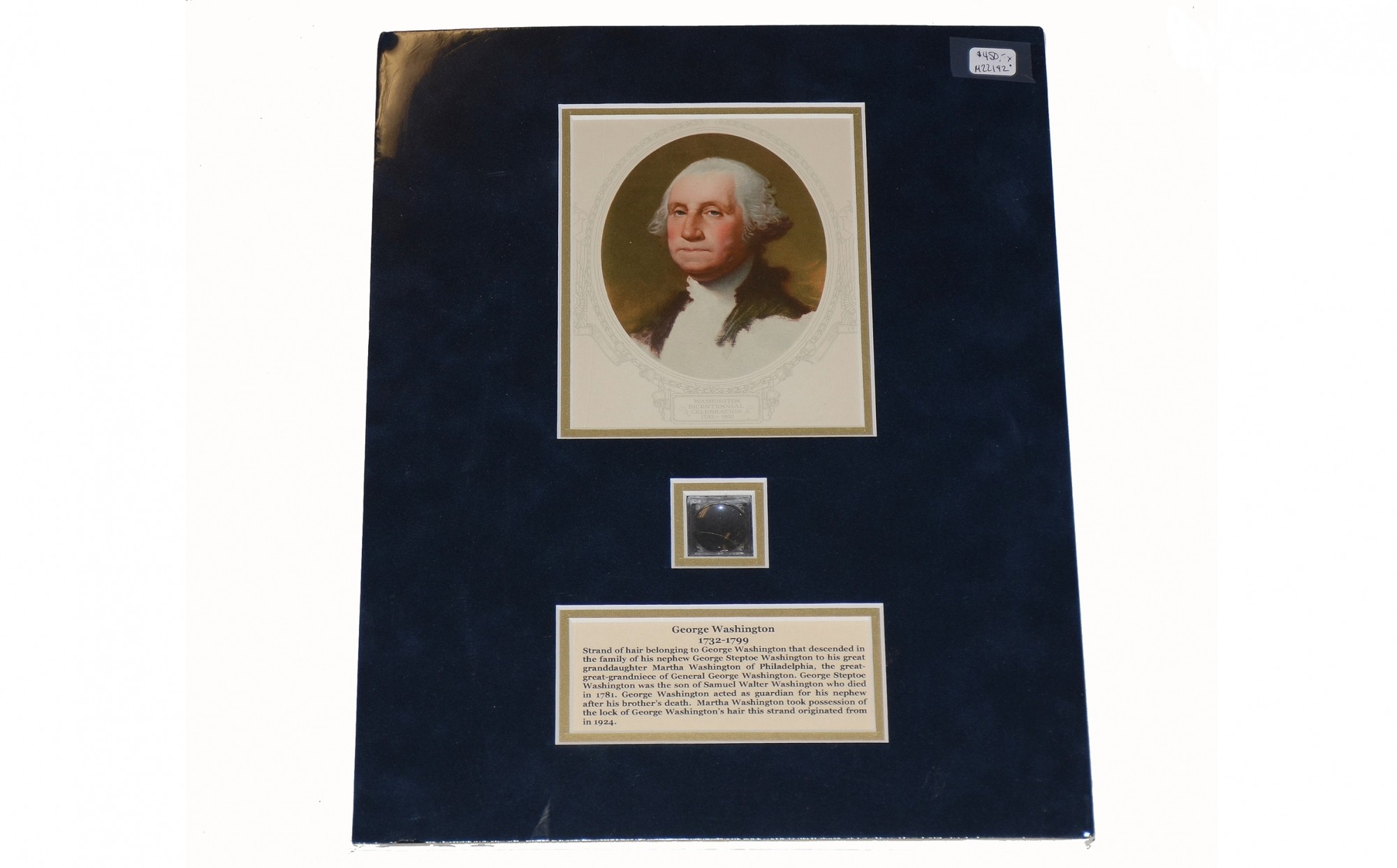 STRAND OF GEORGE WASHINGTON'S HAIR