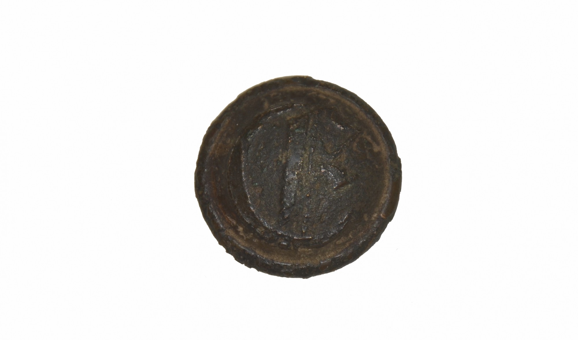 EXCAVATED, RARE CIVIL WAR C. S. ENGINEERS SCRIPT “E” BUTTON