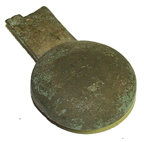 RARE CONFEDERATE PENDULUM-HAUSSE SIGHT FOR A 3-INCH RIFLE FOUND ALONG THE CONFEDERATE RETREAT ROUTE FROM PETERSBURG, VA,